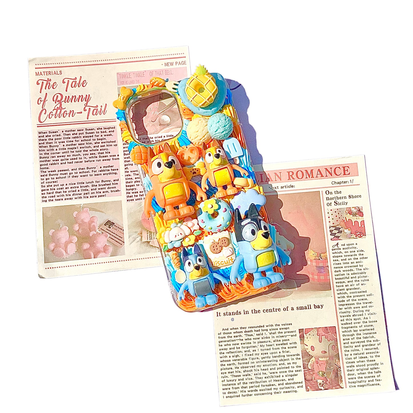 Bluey and Gudetama Phone Case