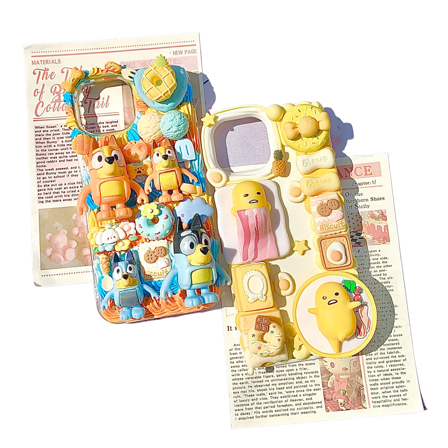 Bluey and Gudetama Phone Case