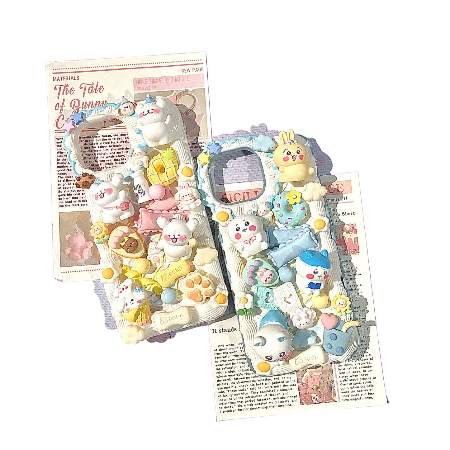 Maltese and Chiikawa phone case