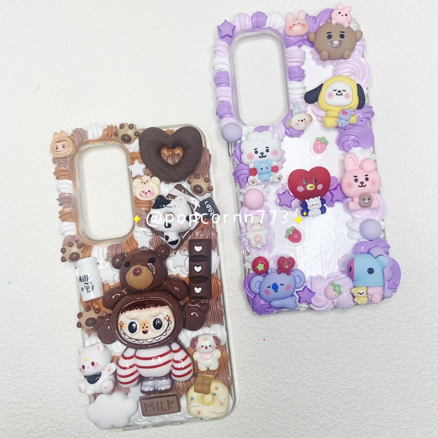 labubu and BT21 phonecases