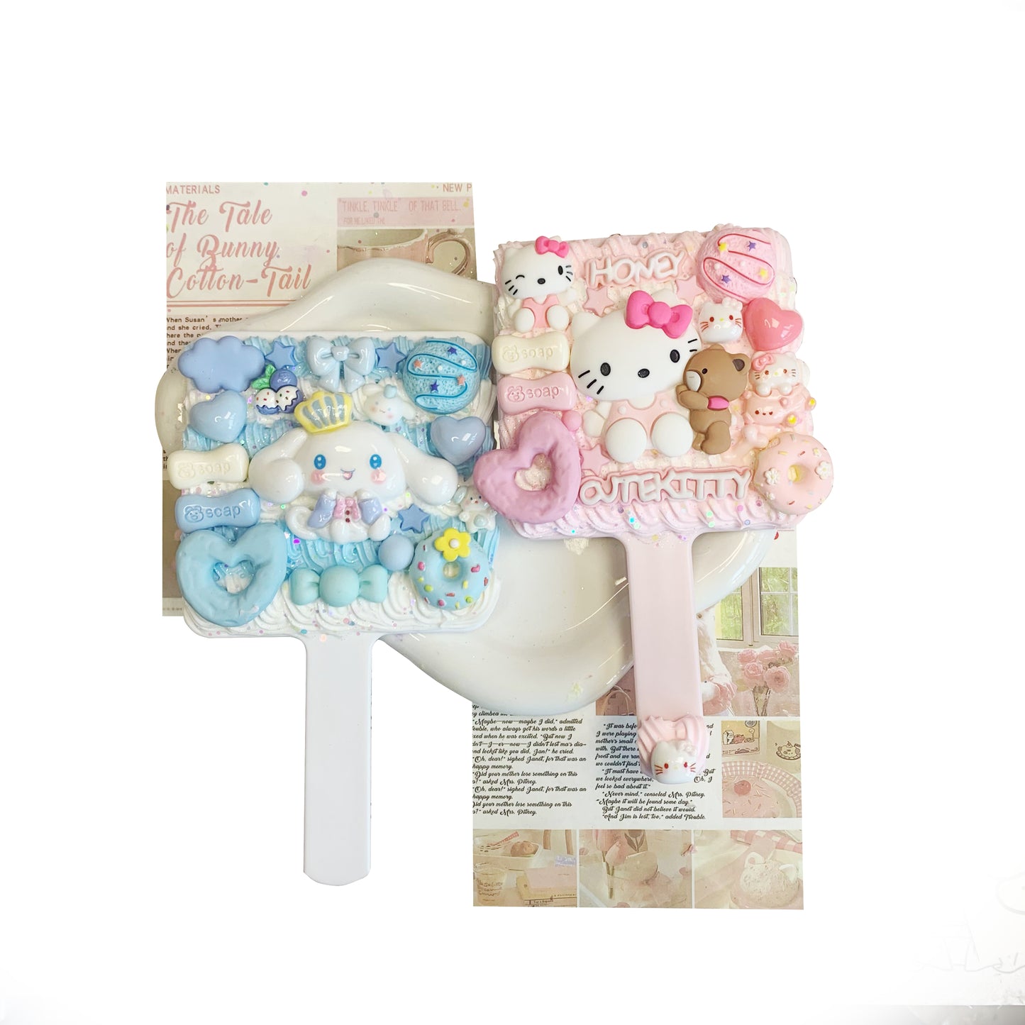 Cinnarmoroll and Kitty Handheld mirrors
