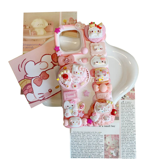 Kitty and food phone case