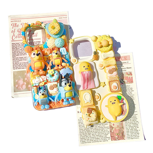 Bluey and Gudetama Phone Case